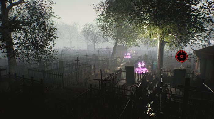 Villagers gathered at night